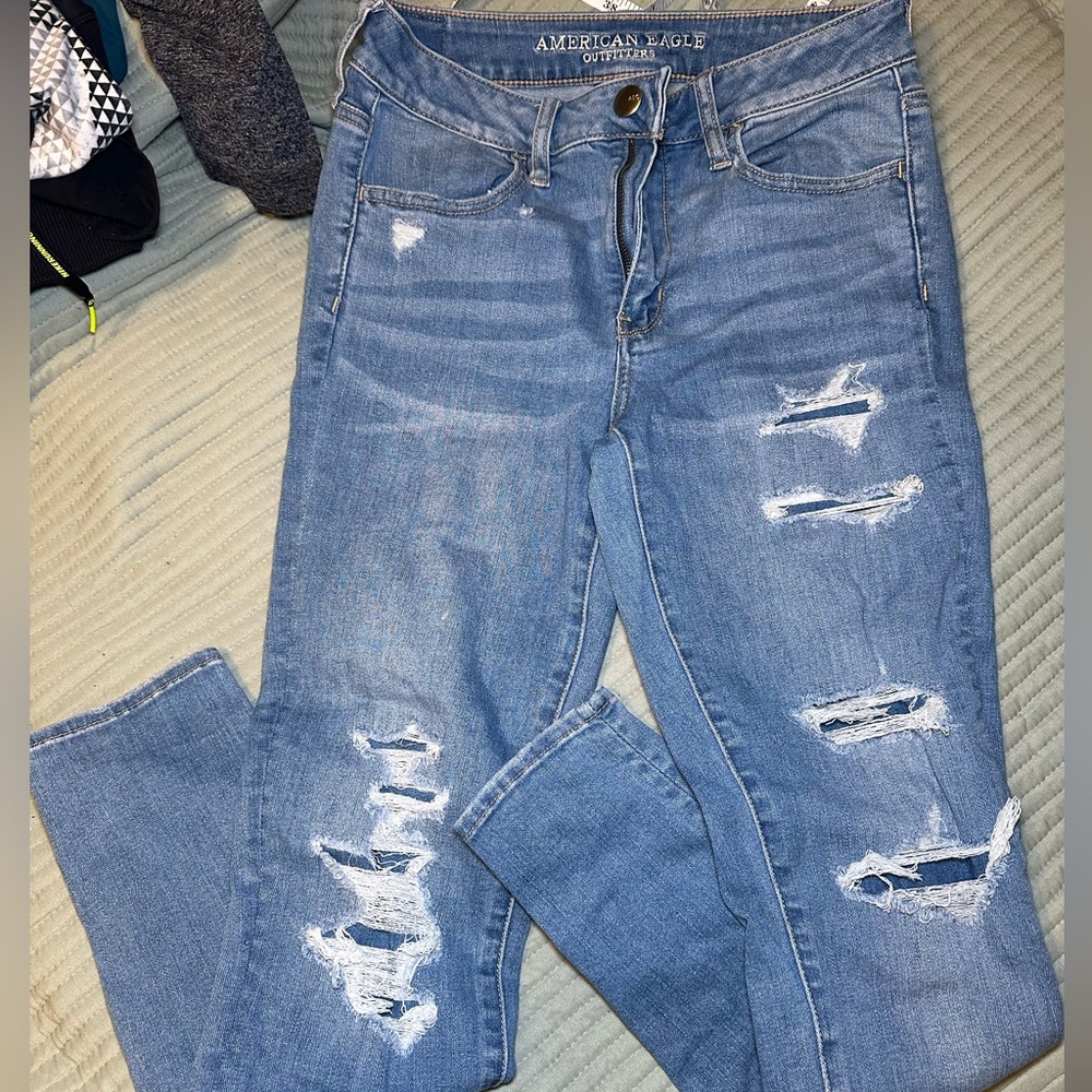 Distressed Blue Women's Jeans